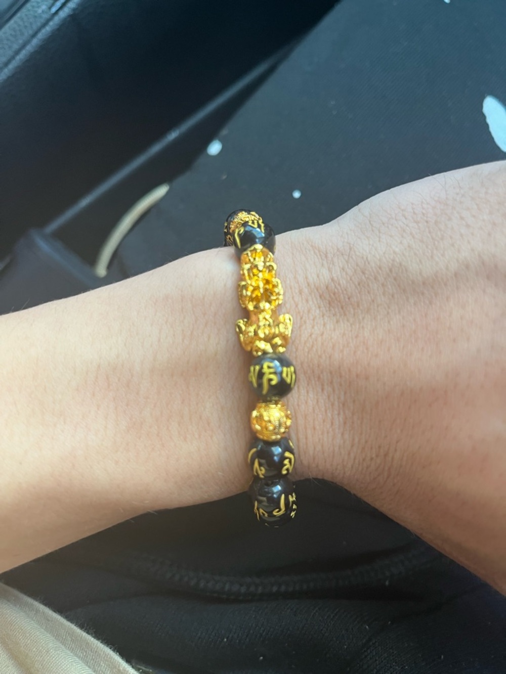 Goldsign Black and Gold Pixiu Bead Bracelet